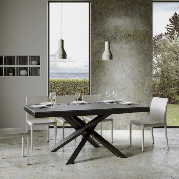 Tavolo allungabile 90x180/440 cm Volantis Evolution telaio Antracite