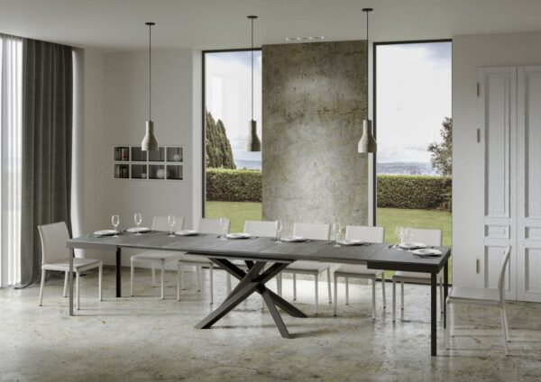 Tavolo allungabile 90x180/440 cm Volantis Evolution telaio Antracite