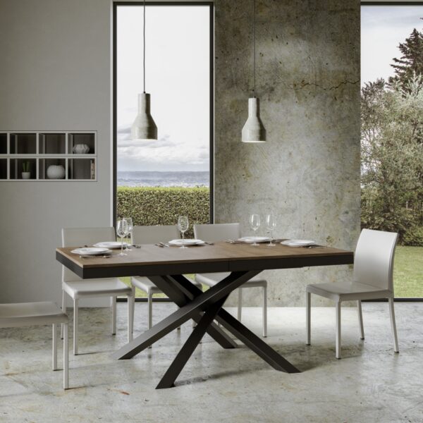 Tavolo allungabile 90x180/440 cm Volantis Evolution telaio Antracite