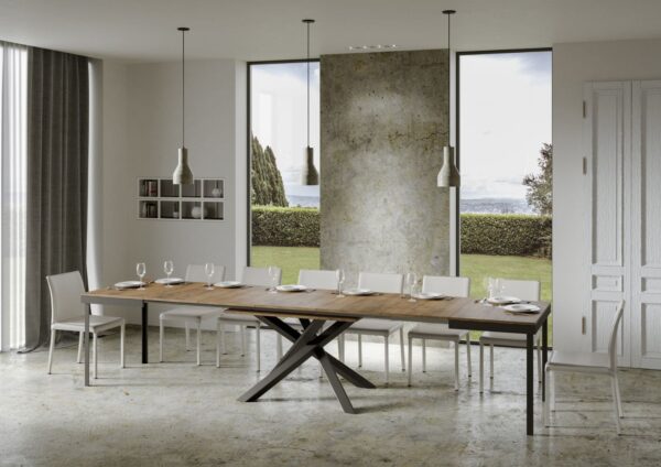 Tavolo allungabile 90x180/440 cm Volantis Evolution telaio Antracite