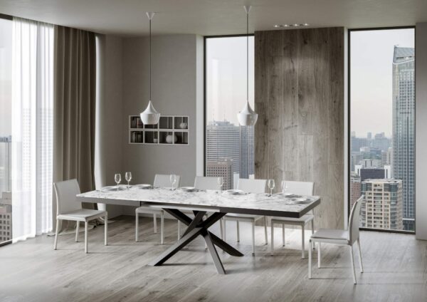 Tavolo allungabile 90x180/440 cm Volantis Evolution telaio Antracite