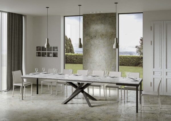 Tavolo allungabile 90x180/440 cm Volantis Evolution telaio Antracite