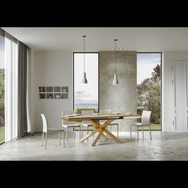 Tavolo allungabile 90x120/224 cm Volantis Evolution telaio Oro