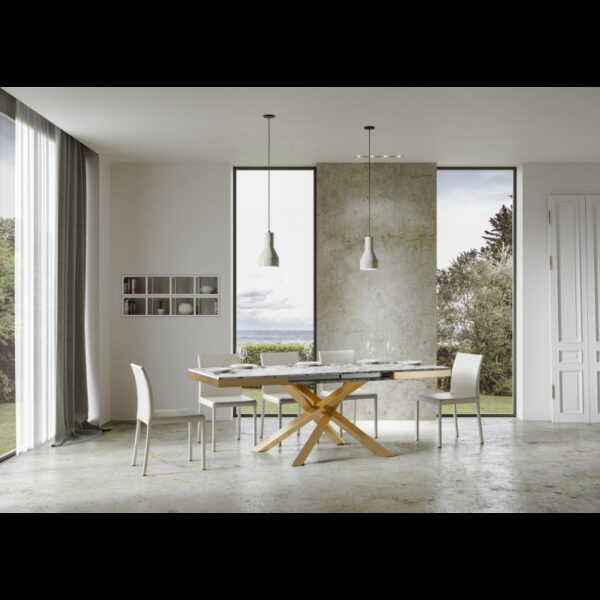 Tavolo allungabile 90x120/224 cm Volantis Evolution telaio Oro
