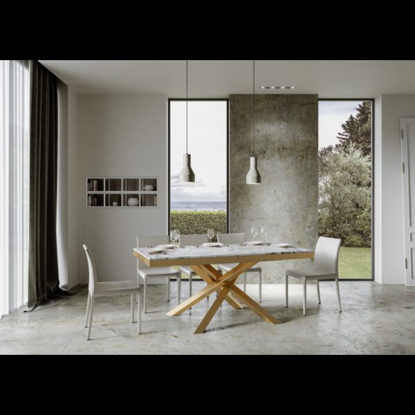 Tavolo allungabile 90x180/284 cm Volantis Evolution telaio Oro