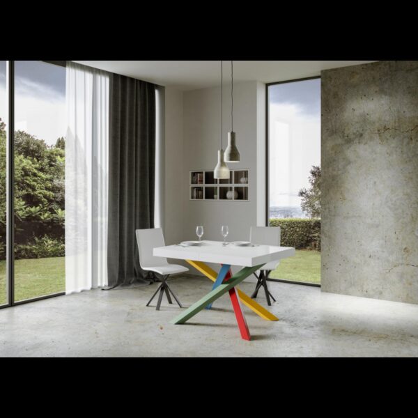 Tavolo allungabile 90x130/234 cm Volantis telaio Multicolor