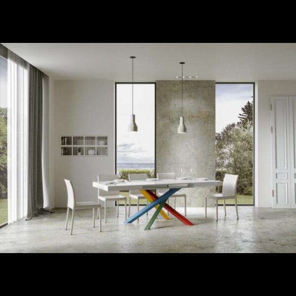 Tavolo allungabile 90x130/234 cm Volantis telaio Multicolor