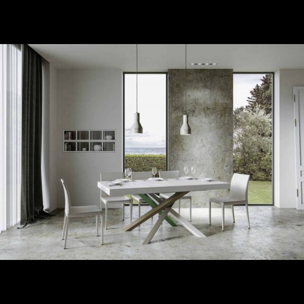 Tavolo allungabile 90x160/264 cm Volantis telaio gambe 4 colori (A)