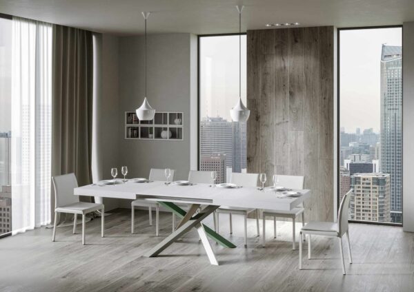 Tavolo allungabile 90x130/390 cm Volantis telaio gambe 4 colori (A)