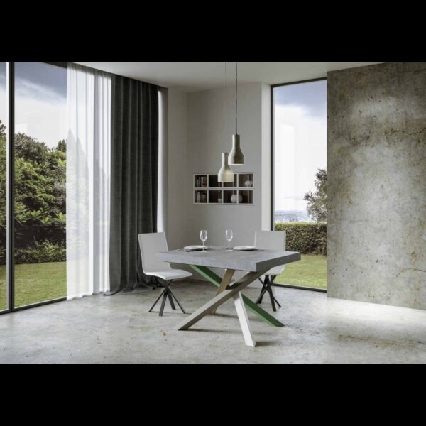 Tavolo allungabile 90x130/390 cm Volantis telaio gambe 4 colori (A)