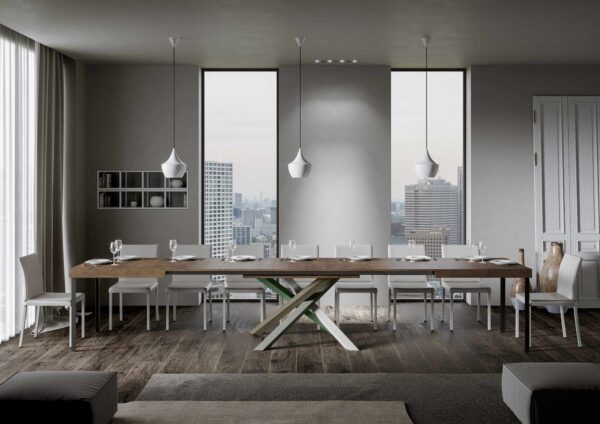 Tavolo allungabile 90x130/390 cm Volantis telaio gambe 4 colori (A)