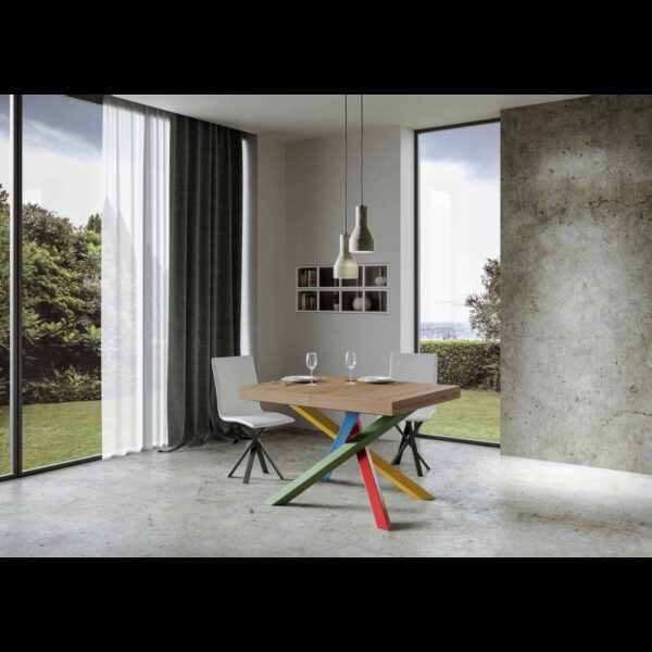 Tavolo allungabile 80x120/204 cm Volantis telaio gambe 4 colori (B)