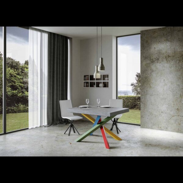Tavolo allungabile 80x120/204 cm Volantis telaio gambe 4 colori (B)