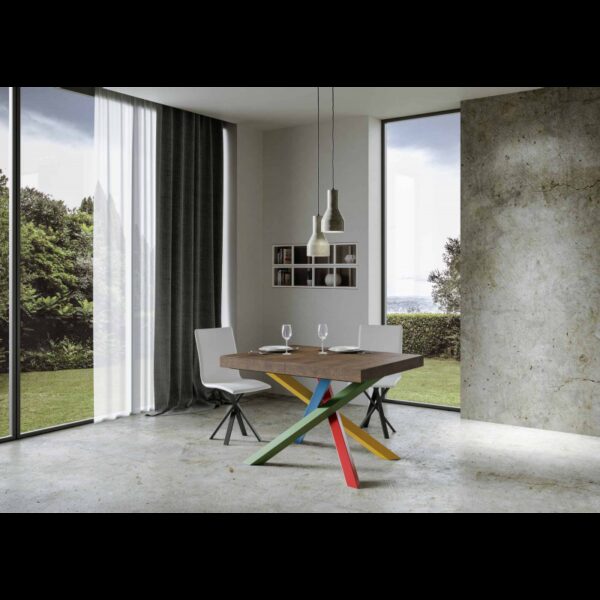 Tavolo allungabile 80x120/204 cm Volantis telaio gambe 4 colori (B)