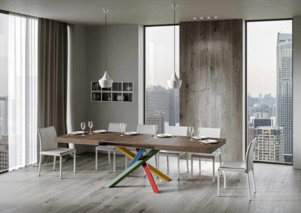 Tavolo allungabile 80x120/204 cm Volantis telaio gambe 4 colori (B)