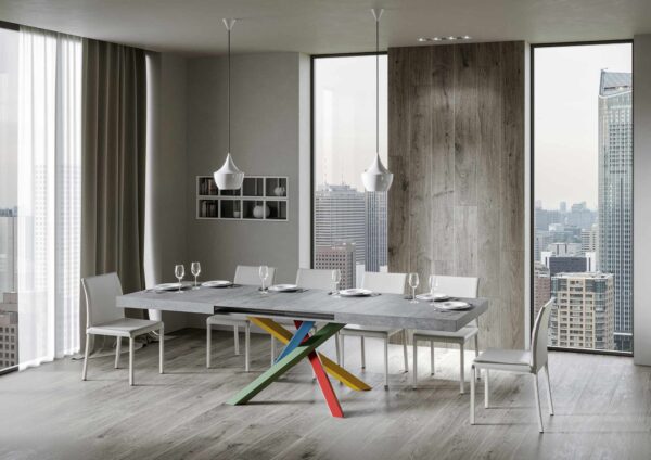 Tavolo allungabile 90x160/264 cm Volantis telaio gambe 4 colori (B)