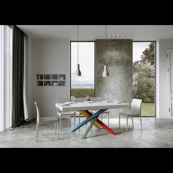 Tavolo allungabile 90x160/420 cm Volantis telaio gambe 4 colori (B)