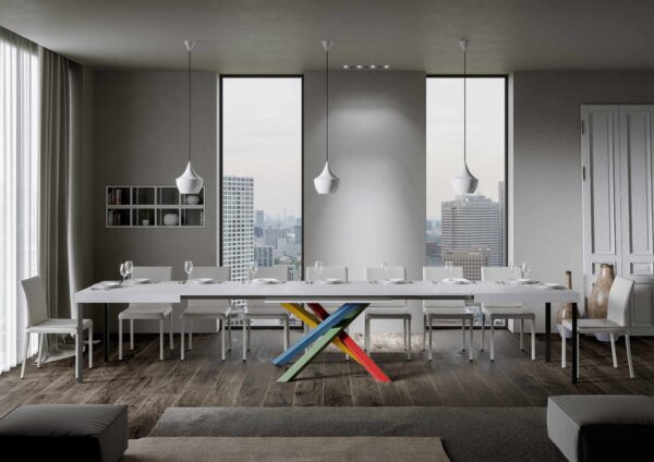 Tavolo allungabile 90x160/420 cm Volantis telaio gambe 4 colori (B)