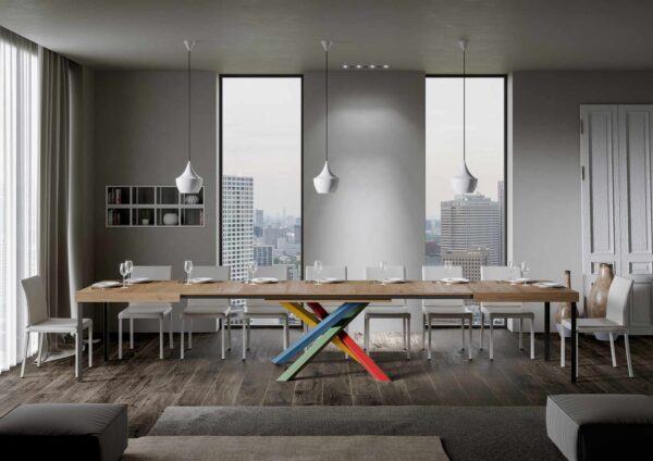 Tavolo allungabile 90x160/420 cm Volantis telaio gambe 4 colori (B)