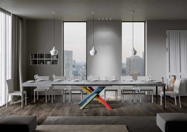Tavolo allungabile 90x160/420 cm Volantis telaio gambe 4 colori (B)