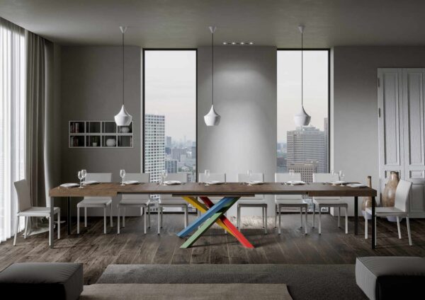 Tavolo allungabile 90x160/420 cm Volantis telaio gambe 4 colori (B)
