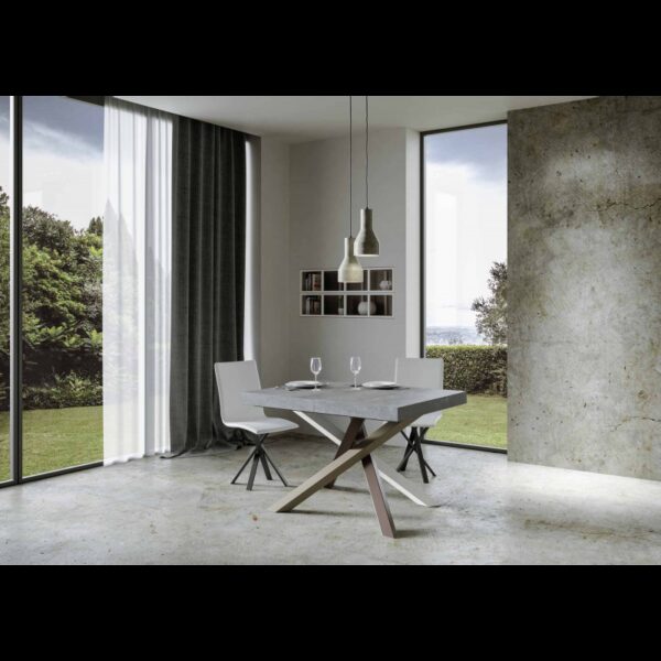 Tavolo allungabile 80x120/204 cm Volantis telaio gambe 4 colori (C)