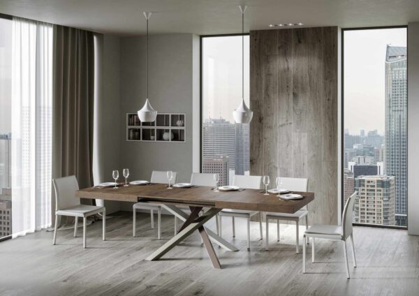 Tavolo allungabile 90x130/390 cm Volantis telaio gambe 4 colori (C)