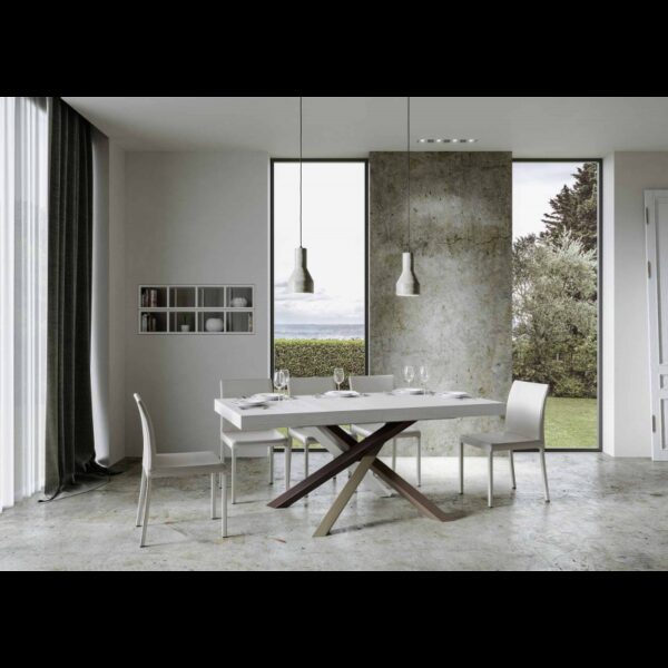 Tavolo allungabile 90x160/420 cm Volantis telaio gambe 4 colori (C)