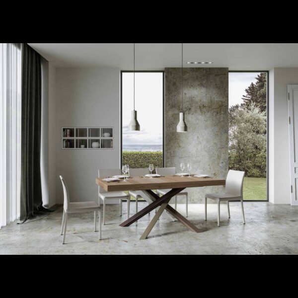 Tavolo allungabile 90x160/420 cm Volantis telaio gambe 4 colori (C)