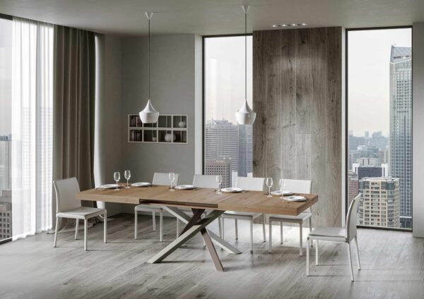 Tavolo allungabile 90x160/420 cm Volantis telaio gambe 4 colori (C)
