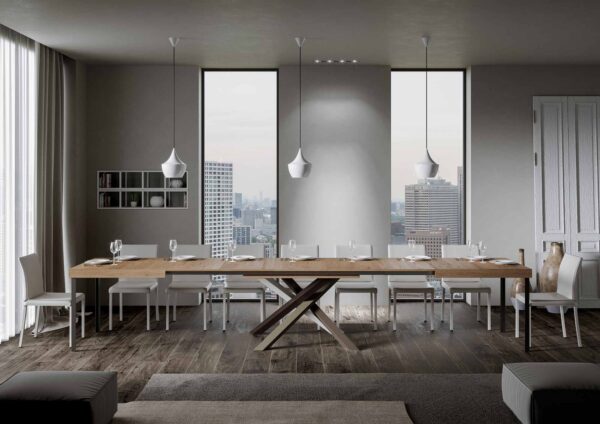 Tavolo allungabile 90x160/420 cm Volantis telaio gambe 4 colori (C)
