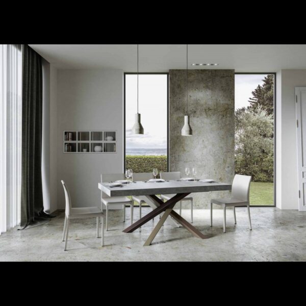 Tavolo allungabile 90x160/420 cm Volantis telaio gambe 4 colori (C)