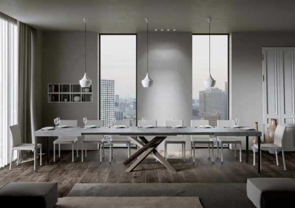 Tavolo allungabile 90x160/420 cm Volantis telaio gambe 4 colori (C)