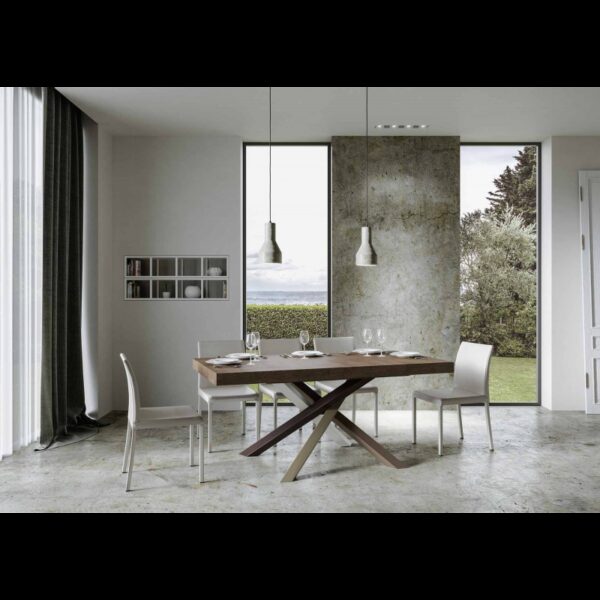 Tavolo allungabile 90x160/420 cm Volantis telaio gambe 4 colori (C)