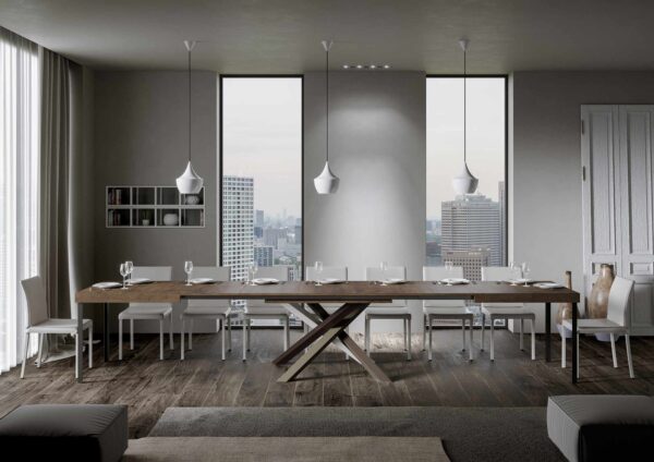 Tavolo allungabile 90x160/420 cm Volantis telaio gambe 4 colori (C)