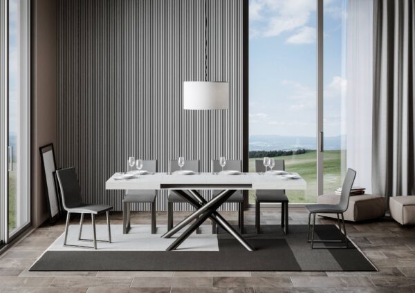 Tavolo allungabile 80x120/204 cm Famas telaio Antracite
