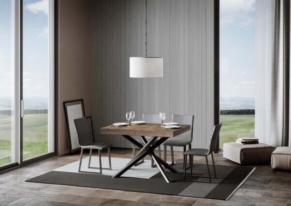 Tavolo allungabile 90x140/244 cm Famas telaio Antracite