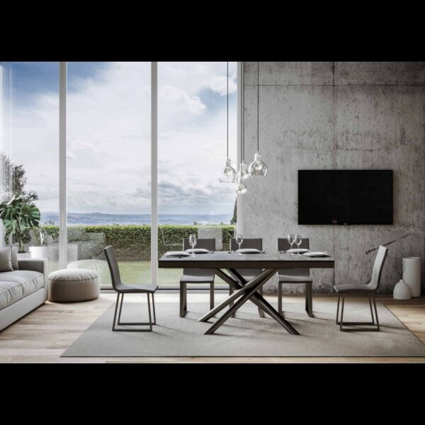 Tavolo allungabile 90x180/284 cm Famas Evolution telaio Antracite