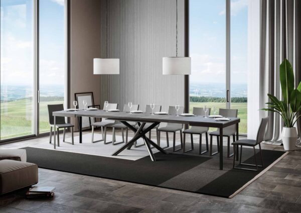 Tavolo allungabile 90x120/380 cm Famas Evolution telaio Antracite