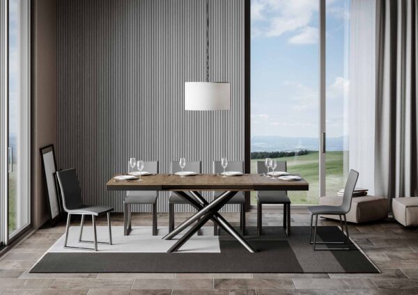 Tavolo allungabile 90x120/380 cm Famas Evolution telaio Antracite
