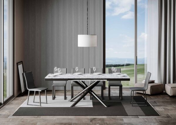 Tavolo allungabile 90x120/380 cm Famas Evolution telaio Antracite