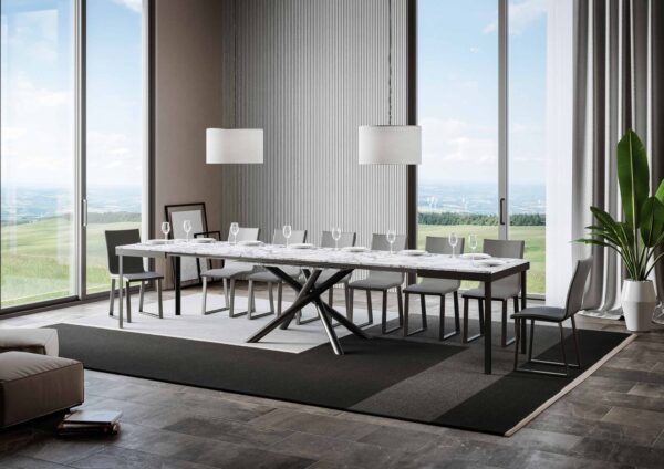 Tavolo allungabile 90x120/380 cm Famas Evolution telaio Antracite