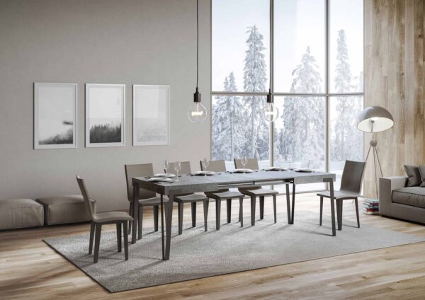 Tavolo allungabile 90x130/234 cm Rio telaio Antracite