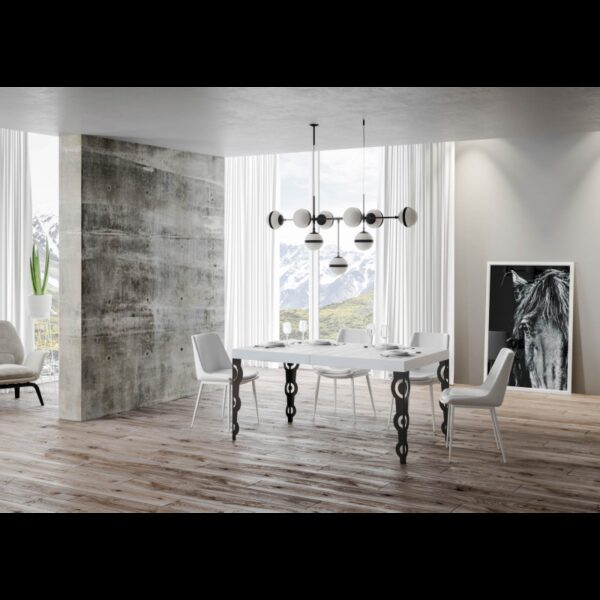 Tavolo allungabile 90x130/390 cm Karamay telaio Antracite