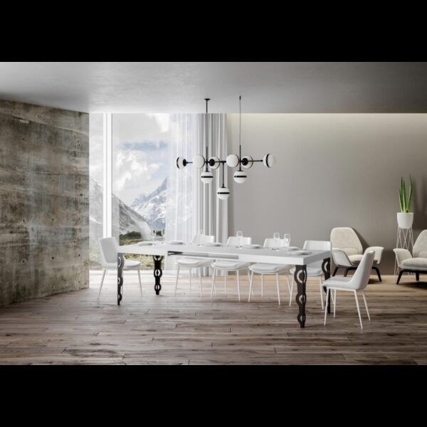 Tavolo allungabile 90x160/420 cm Karamay telaio Antracite