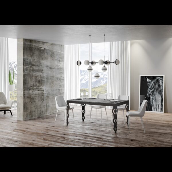 Tavolo allungabile 90x120/224 cm Karamay Evolution telaio Antracite
