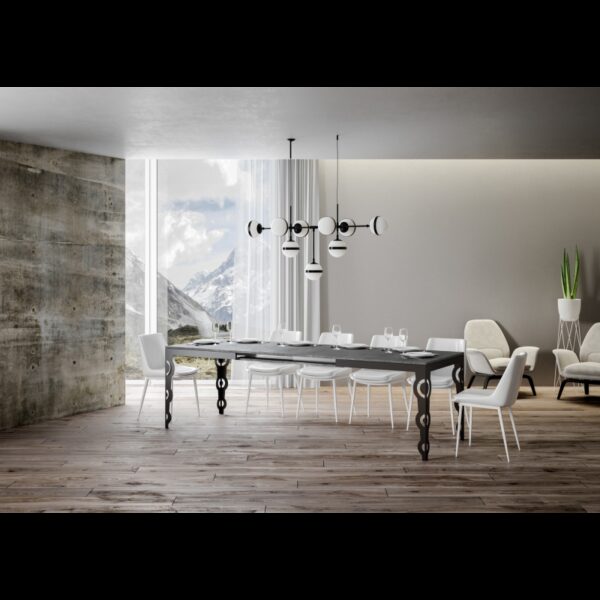 Tavolo allungabile 90x120/224 cm Karamay Evolution telaio Antracite