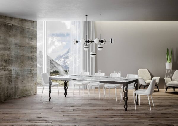 Tavolo allungabile 90x120/224 cm Karamay Evolution telaio Antracite