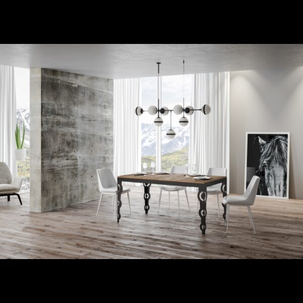 Tavolo allungabile 90x180/284 cm Karamay Evolution telaio Antracite