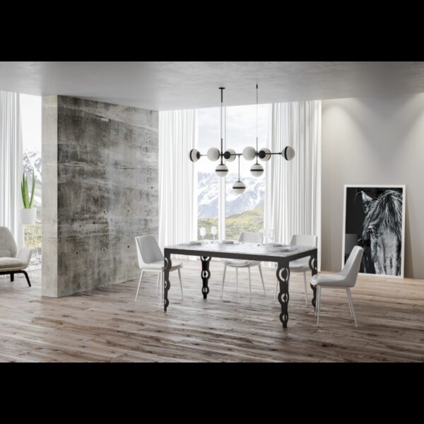 Tavolo allungabile 90x180/284 cm Karamay Evolution telaio Antracite